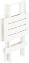 vidaXL - Tuintafel - inklapbaar - 45x43x50 - cm - kunststof - wit