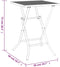 vidaXL - Tuintafel - inklapbaar - 50x50x72 - cm - staalgaas - antracietkleurig