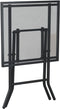 vidaXL - Tuintafel - inklapbaar - 50x50x72 - cm - staalgaas - antracietkleurig