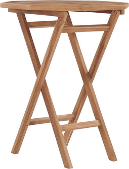 vidaXL - Tuintafel - inklapbaar - 60x60x75 - cm - massief - teakhout