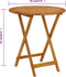 vidaXL - Tuintafel - inklapbaar - 70 - cm - massief - acaciahout