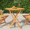 vidaXL - Tuintafel - inklapbaar - 85x76 - cm - massief - teakhout