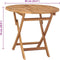 vidaXL - Tuintafel - inklapbaar - 85x76 - cm - massief - teakhout