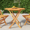 vidaXL - Tuintafel - inklapbaar - 85x85x76 - cm - massief - teakhout