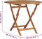 vidaXL - Tuintafel - inklapbaar - 85x85x76 - cm - massief - teakhout