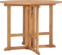 vidaXL - Tuintafel - inklapbaar - 90x90x75 - cm - massief - teakhout
