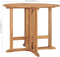vidaXL - Tuintafel - inklapbaar - Ø - 90x75 - cm - massief - teakhout