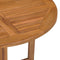 vidaXL - Tuintafel - inklapbaar - Ø - 90x75 - cm - massief - teakhout