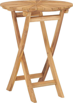 vidaXL - Tuintafel - inklapbaar - Ø60 - cm - massief - teakhout
