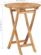 vidaXL - Tuintafel - inklapbaar - Ø60 - cm - massief - teakhout