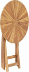 vidaXL - Tuintafel - inklapbaar - Ø60 - cm - massief - teakhout