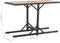 vidaXL - Tuintafel - massief - acaciahout - en - poly - rattan - zwart