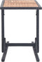vidaXL - Tuintafel - massief - acaciahout - en - poly - rattan - zwart