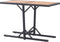vidaXL - Tuintafel - massief - acaciahout - en - poly - rattan - zwart
