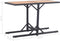 vidaXL - Tuintafel - massief - acaciahout - en - poly - rattan - zwart