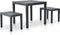 vidaXL - Tuintafel - met - 2 - banken - kunststof - antraciet