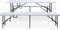 vidaXL - Tuintafel - met - 2 - bankjes - inklapbaar - 180 - cm - staal - en - HDPE - wit