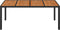 vidaXL - Tuintafel - met - houten - blad - 190x90x75 - cm - poly - rattan - zwart