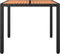 vidaXL - Tuintafel - met - houten - blad - poly - ratten - en - acaciahout - zwart