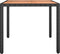 vidaXL - Tuintafel - met - houten - blad - poly - ratten - en - acaciahout - zwart