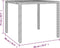 vidaXL - Tuintafel - met - houten - blad - poly - ratten - en - acaciahout - grijs