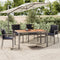 vidaXL - Tuintafel - met - houten - blad - poly - ratten - en - acaciahout - grijs