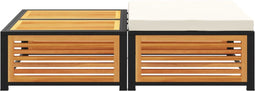 vidaXL - Tuintafel - met - kruk - massief - acaciahout