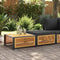 vidaXL - Tuintafel - met - kruk - massief - acaciahout