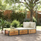 vidaXL - Tuintafel - met - kruk - massief - acaciahout