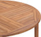 vidaXL - Tuintafel - Ø110x75 - cm - massief - teakhout