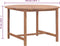 vidaXL - Tuintafel - Ø110x75 - cm - massief - teakhout