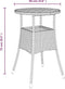 vidaXL - Tuintafel - Ø60x75 - cm - acaciahout - en - poly - rattan - grijs