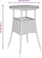 vidaXL - Tuintafel - Ø60x75 - cm - acaciahout - en - poly - rattan - zwart
