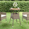 vidaXL - Tuintafel - Ø60x75 - cm - acaciahout - en - poly - rattan - grijs