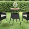vidaXL - Tuintafel - Ø60x75 - cm - acaciahout - en - poly - rattan - zwart