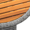 vidaXL - Tuintafel - Ø60x75 - cm - acaciahout - en - poly - rattan - grijs