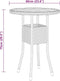 vidaXL - Tuintafel - Ø60x75 - cm - acaciahout - en - poly - rattan - zwart