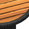 vidaXL - Tuintafel - Ø60x75 - cm - acaciahout - en - poly - rattan - zwart