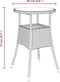 vidaXL - Tuintafel - Ø60x75 - cm - gehard - glas - en - poly - rattan - zwart