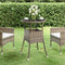 vidaXL - Tuintafel - Ø60x75 - cm - gehard - glas - en - poly - rattan - grijs