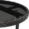 vidaXL - Tuintafel - Ø60x75 - cm - gehard - glas - en - poly - rattan - zwart