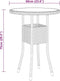 vidaXL - Tuintafel - Ø60x75 - cm - gehard - glas - en - poly - rattan - zwart