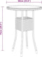 vidaXL - Tuintafel - Ø60x75 - cm - gehard - glas - en - poly - rattan - beige
