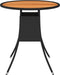 vidaXL - Tuintafel - Ø70 - cm - poly - rattan - en - massief - acaciahout - zwart