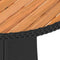 vidaXL - Tuintafel - Ø70 - cm - poly - rattan - en - massief - acaciahout - zwart