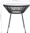 vidaXL - Tuintafel - Ø70x74 - cm - rattan - en - glas - zwart