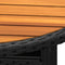 vidaXL - Tuintafel - Ø80x75 - cm - acaciahout - en - poly - rattan - zwart