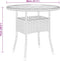 vidaXL - Tuintafel - Ø80x75 - cm - acaciahout - en - poly - rattan - grijs