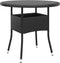 vidaXL - Tuintafel - Ø80x75 - cm - gehard - glas - en - poly - rattan - zwart