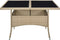 vidaXL - Tuintafel - poly - rattan - en - glas - beige